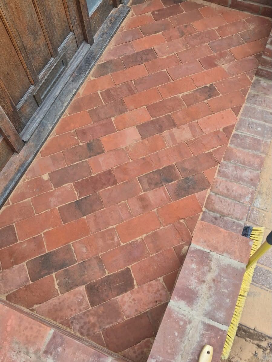 Block-paved driveway