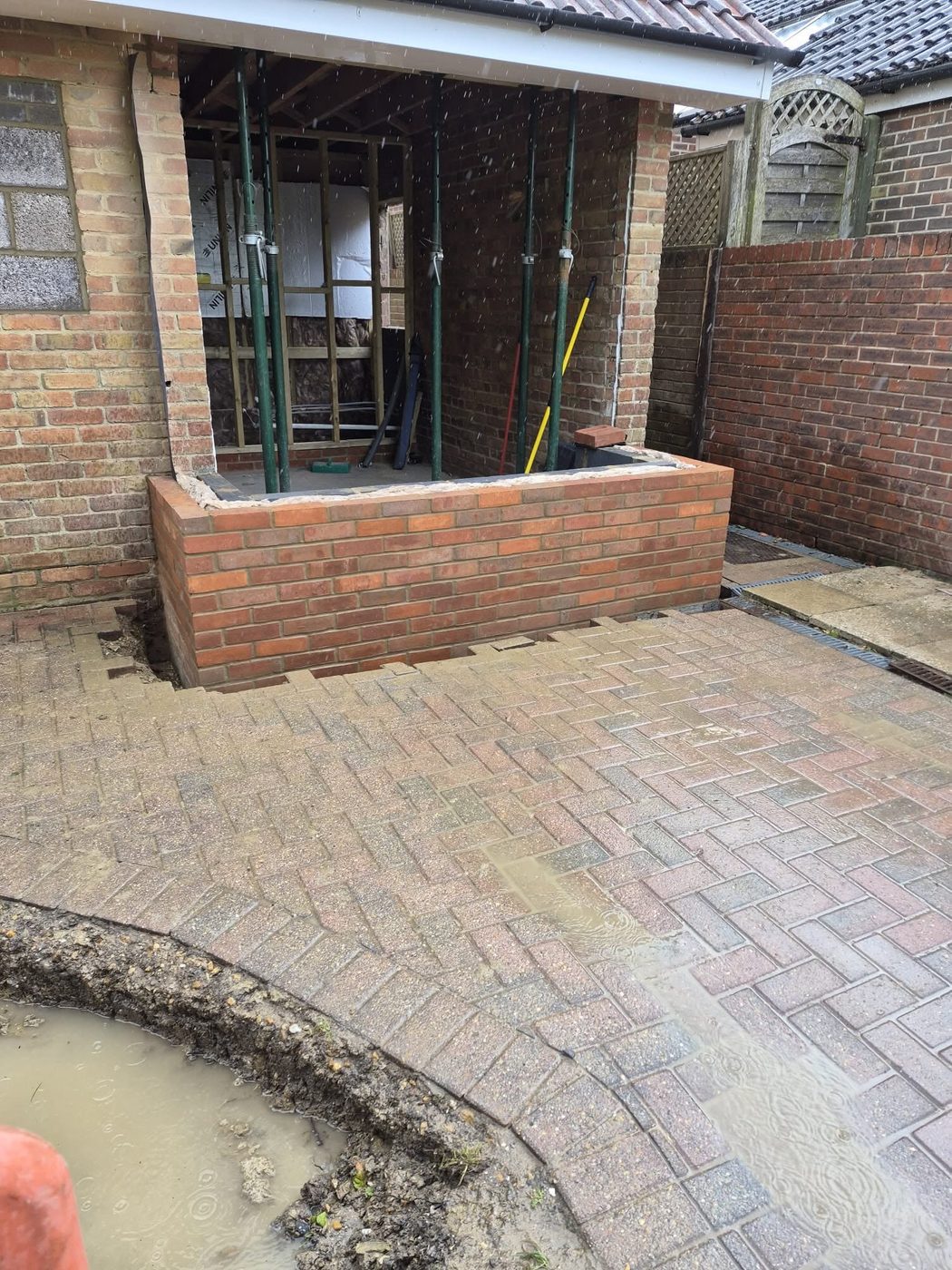 Brick extension & patio