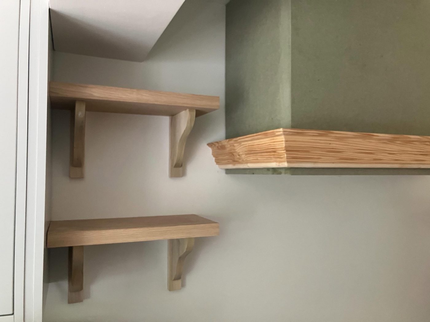 Bespoke oak shelving