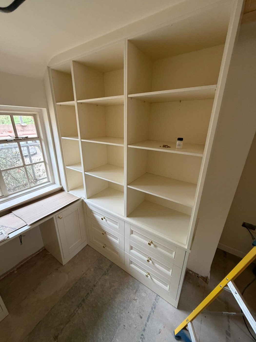 Bespoke alcove shelving
