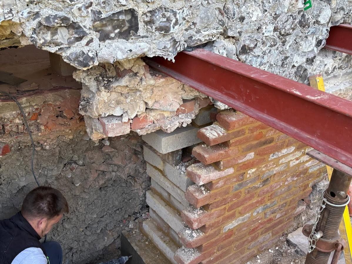 Structural steel & flintwork