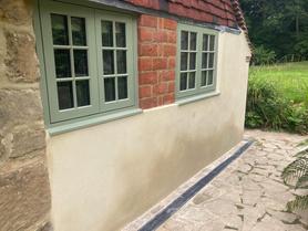 Rendered elevation, hard landscaping and drainage