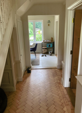 Interior re-model with parquet flooring
